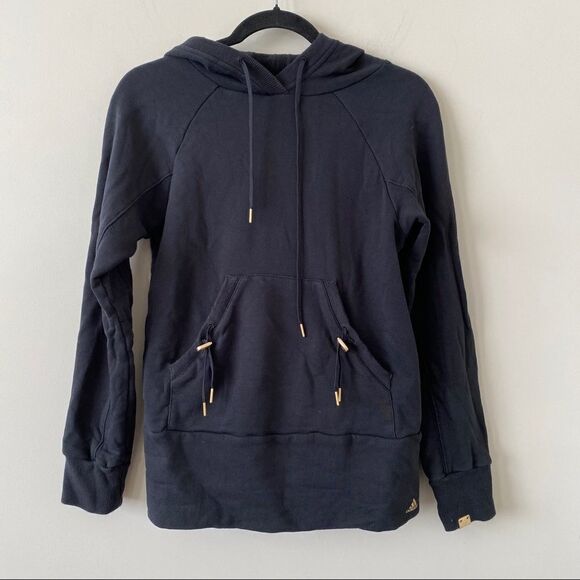 Adidas 3 Stripe back Gold toggle pullover - Picture 1 of 10